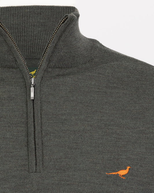 Laksen Sporting <br> Norfolk Zip-Neck Loden Green