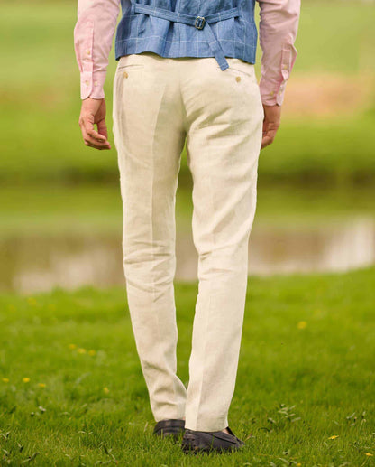 Wellington of Bilmore <br> Linen Trousers Nature