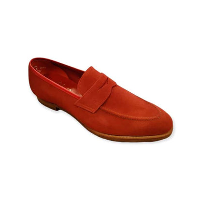 Crockett & Jones <br> Teign Red Suede Loafer