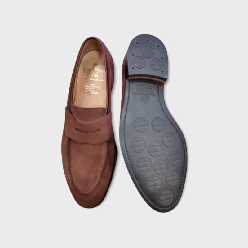 Crockett & Jones <br> Eaton 2 Aubergine Suede Loafers