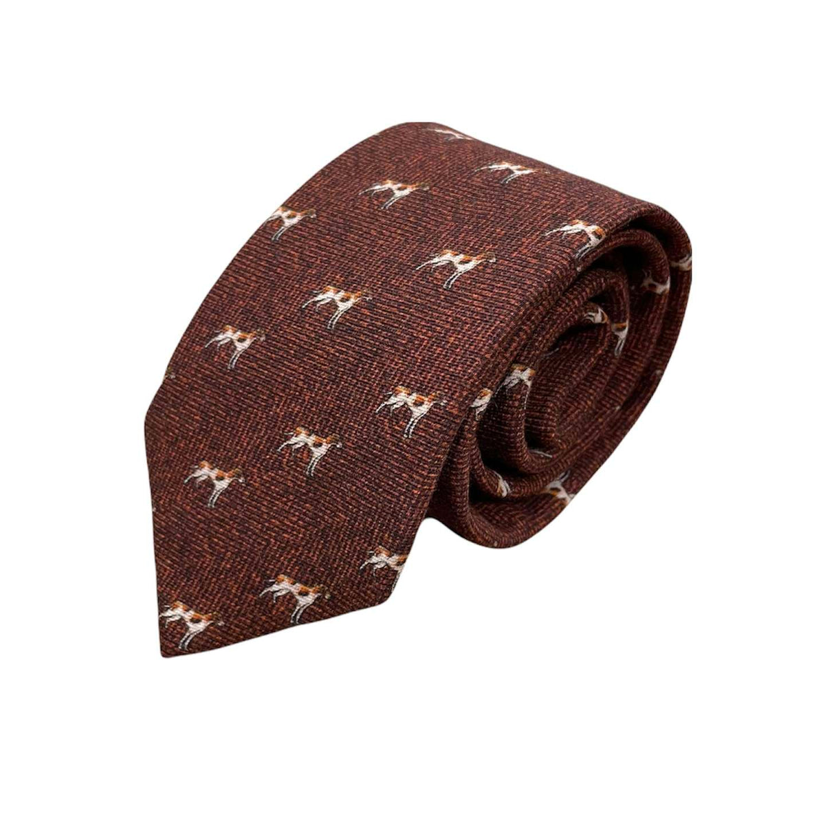 Portia <br> Hound Cotton & Wool Tie Red