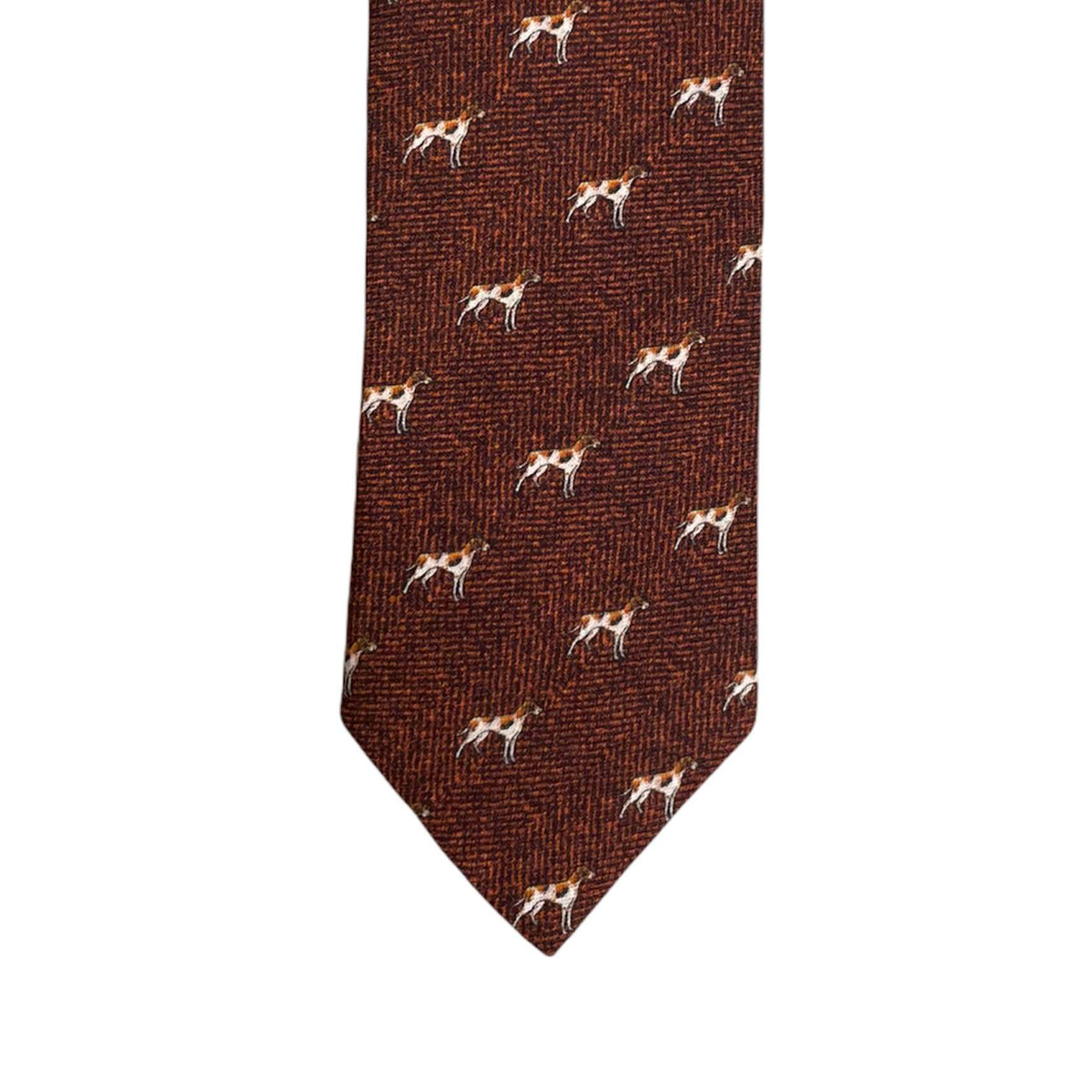 Portia <br> Hound Cotton & Wool Tie Red