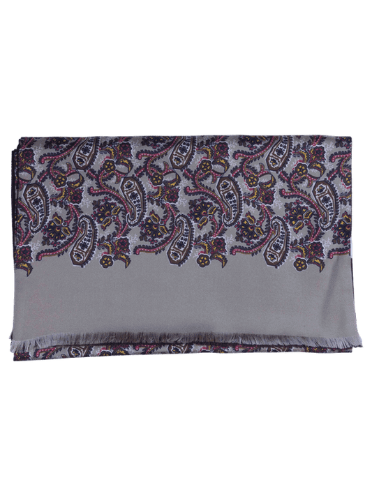 Portia Beige Wool Silk Scarf