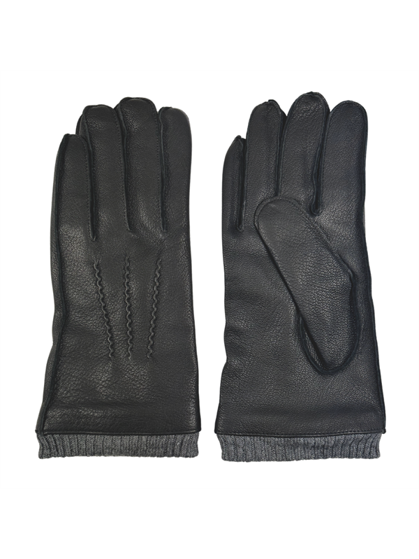 Portia Black Leather Gloves