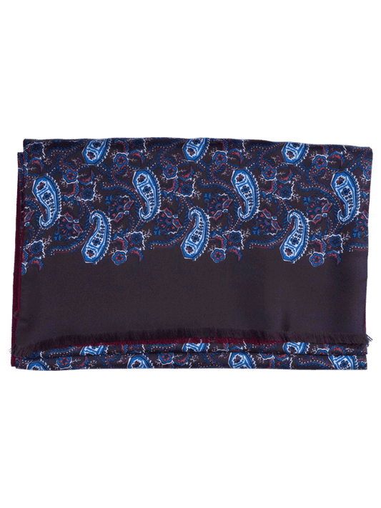 Portia Brown Wool Silk Scarf