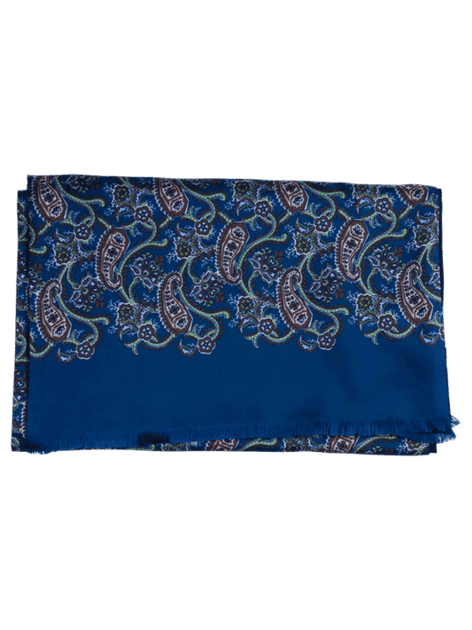 Portia Navy Wool Silk Scarf