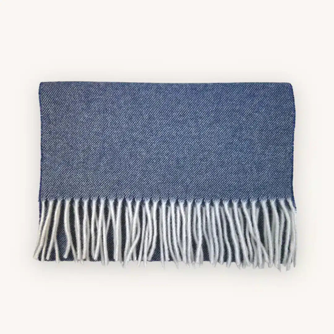 Portia <br> Wool Scarf Dark Blue