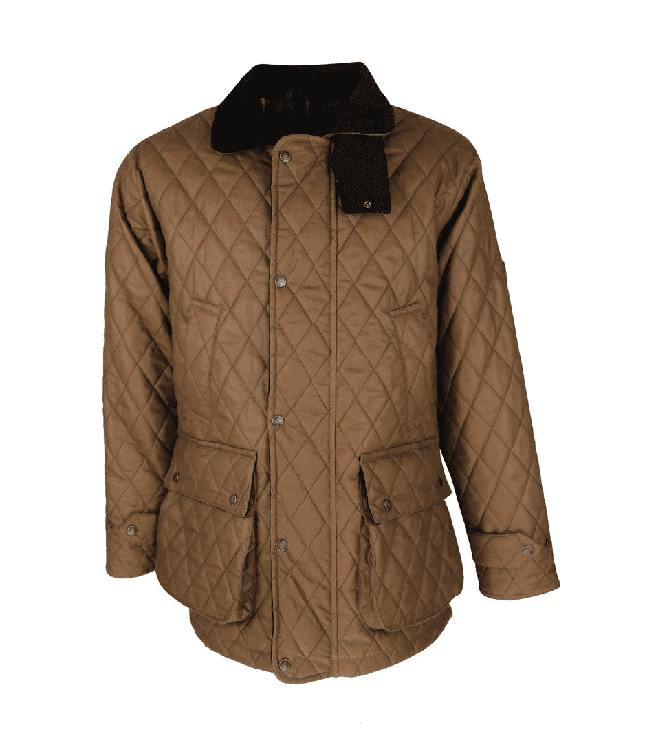 Oxford Blue <br> Mens Quilted Wax Jacket Sand