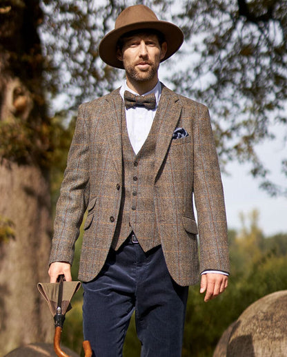 Wellington of Bilmore <br> 631 London Jacket Green-Blue Harris Tweed