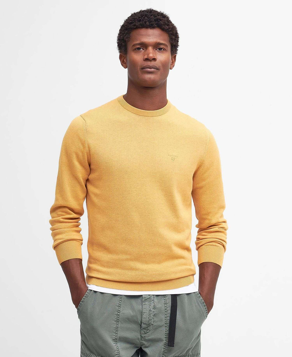 Barbour <br> Pima Cotton Crew Honey