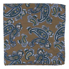 Cognac Silk Pocket Square