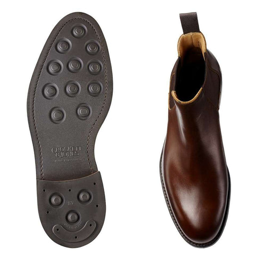 Crockett & Jones <br> Chelsea 5 Dark Brown Wax Calf