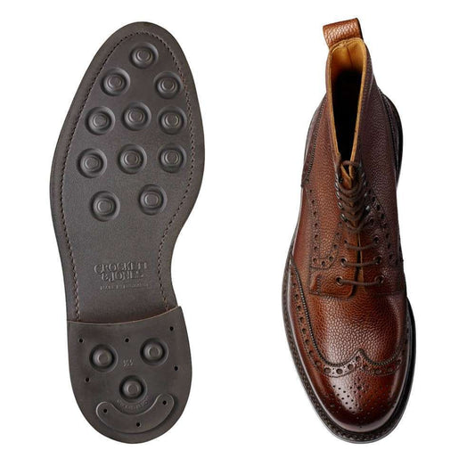 Crockett & Jones <br> Islay Dark Brown Dainite Studded Grain