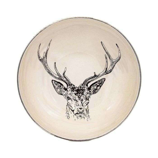 Enamelled Bowl Stag 17cm