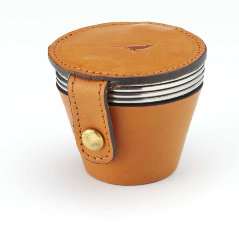 Laksen Sporting <br> 4 Cups Leather Case Natural