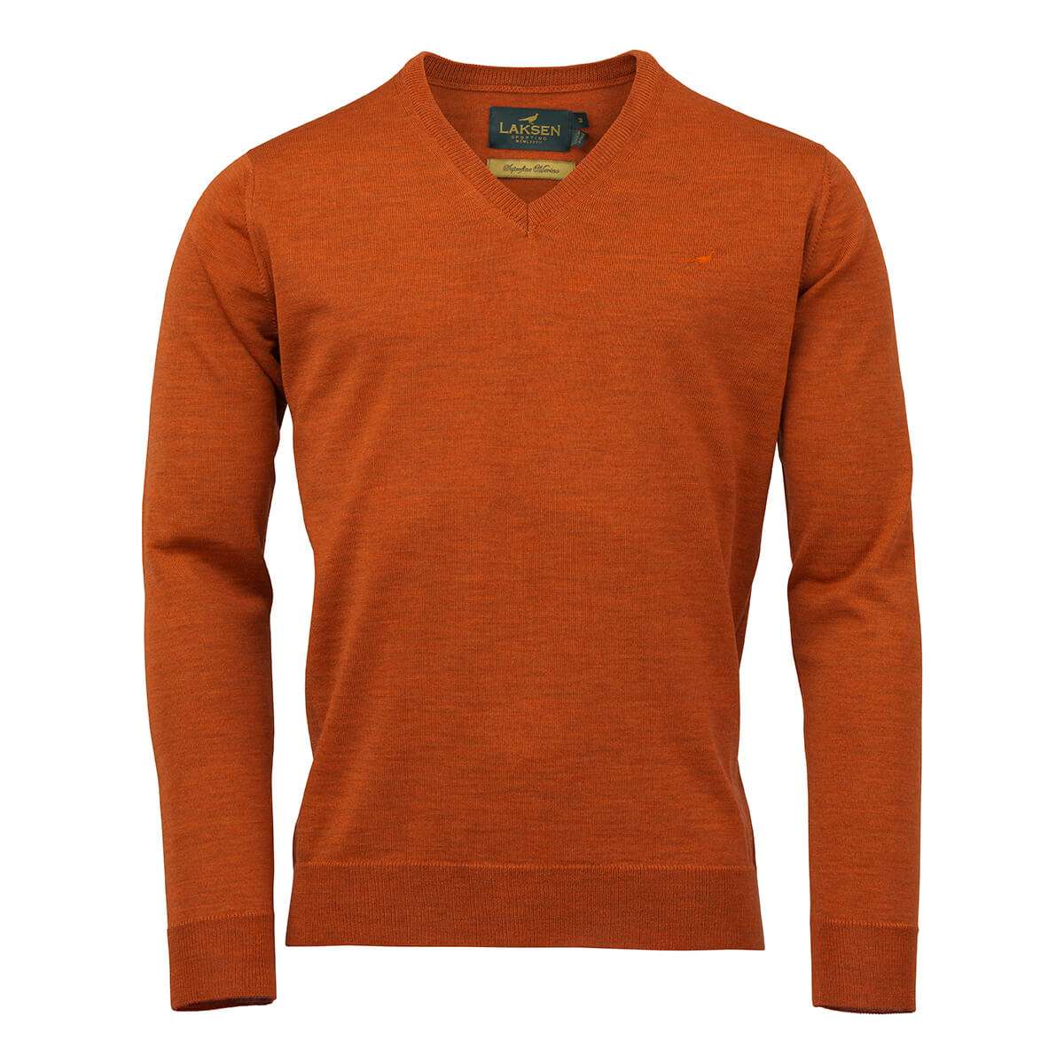 Laksen Sporting <br> Sussex v-neck burnt orange