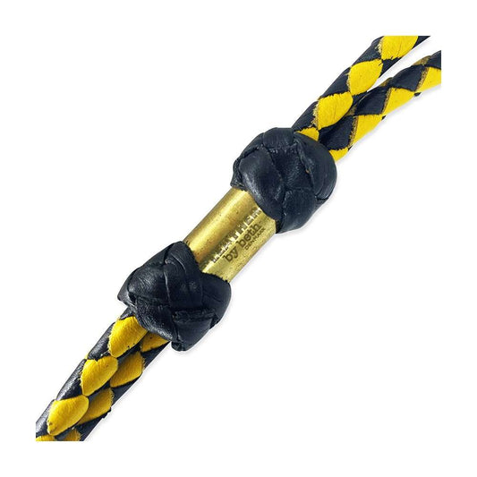 Leather by Beth <br> Whistle Line Black/Yellow