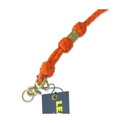 Leather by Beth <br> Whistle Line Orange