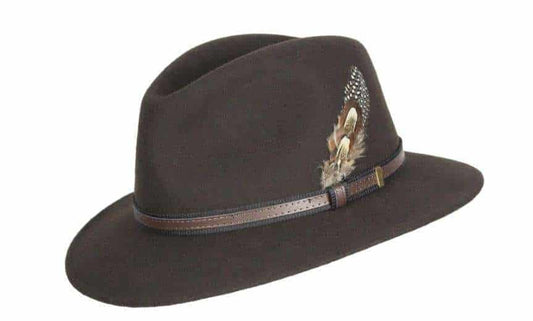 Oxford Blue <br> Wool Felt Hat Brown