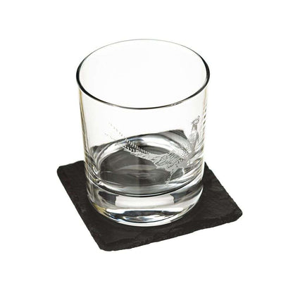 Pheasant Glass and Coaster Set