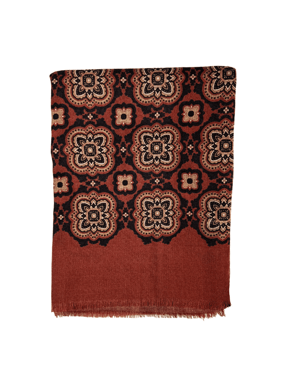 Portia Orange Wool Scarf