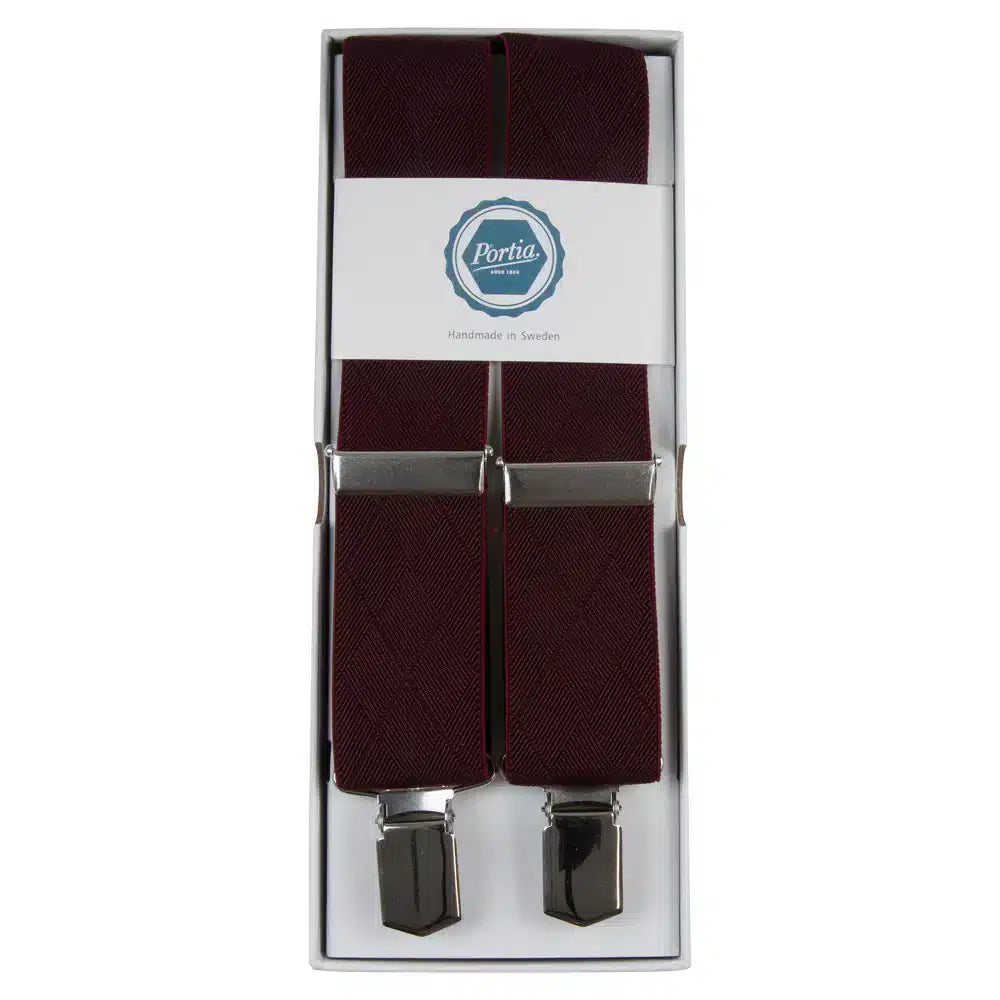 Portia <br> Solid Suspenders Red